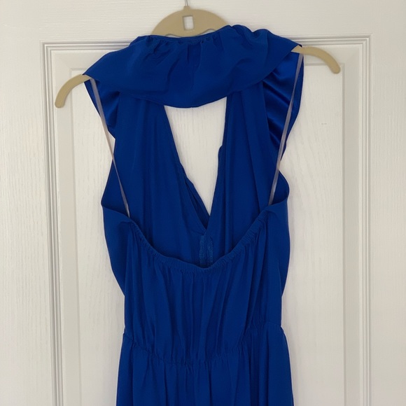 Amanda Uprichard Silk Halter Dress w/ruffle- SZ S - Picture 3 of 4